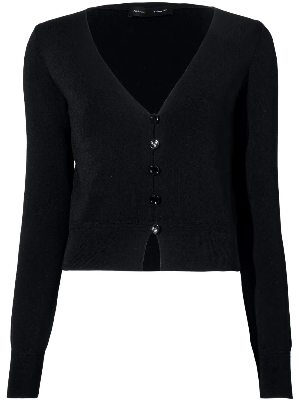 Fine-Knit V-Neck Cardigan