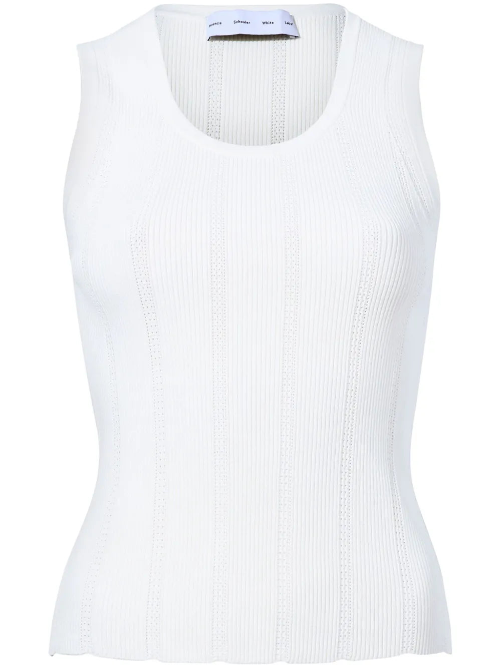 Perry Compact Pointelle Rib Knitted Top