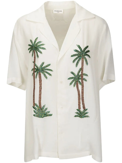 Palm Tree-Motif Shirt