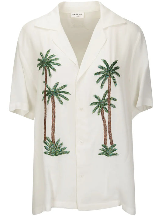 Palm Tree-Motif Shirt