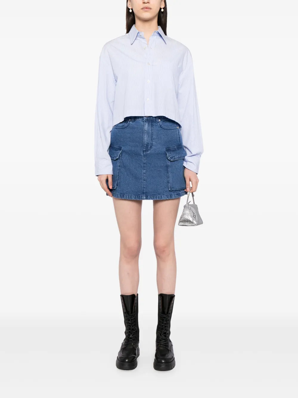 Cargo Denim Skirt