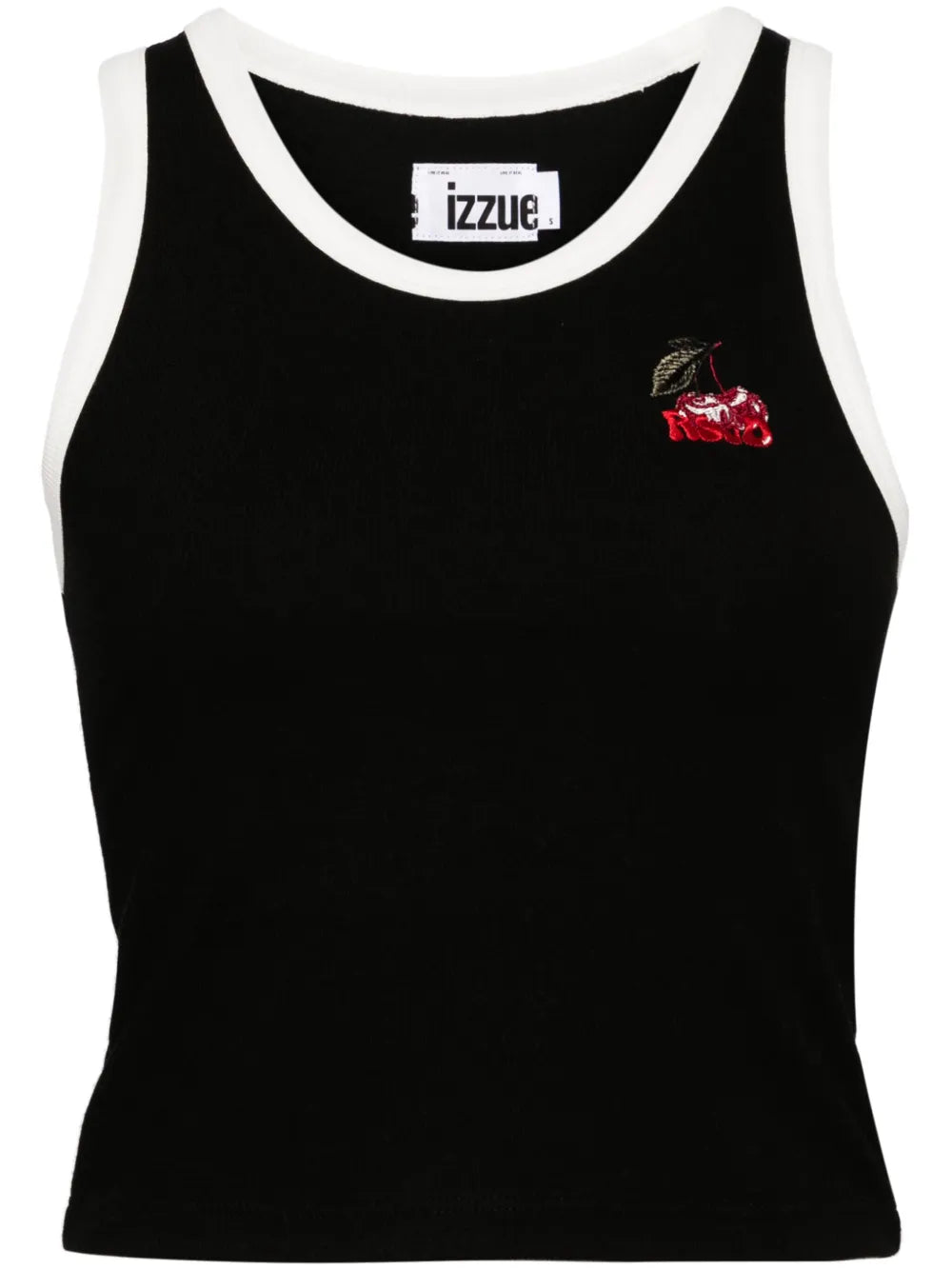 Logo-Embroidered Contrasting-Trim Tank Top