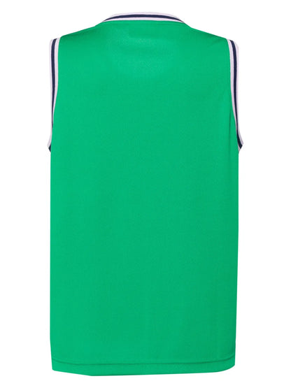 Logo-Print Contrasting-Trim Tank Top