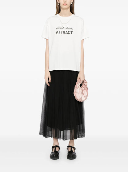 Pearl-Embellished Cotton T-Shirt