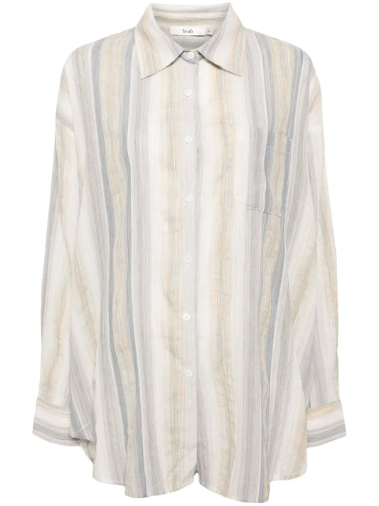 Striped Button-Up Shirt