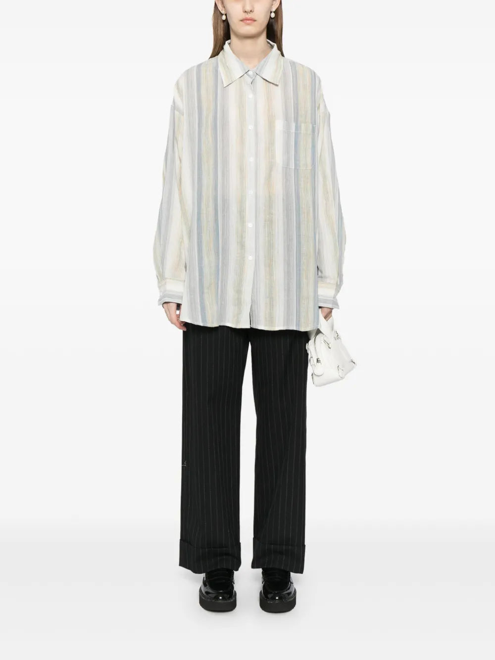 Striped Button-Up Shirt