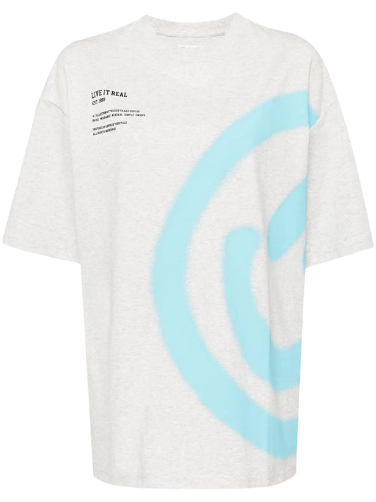 Smiley-Print Cotton T-Shirt