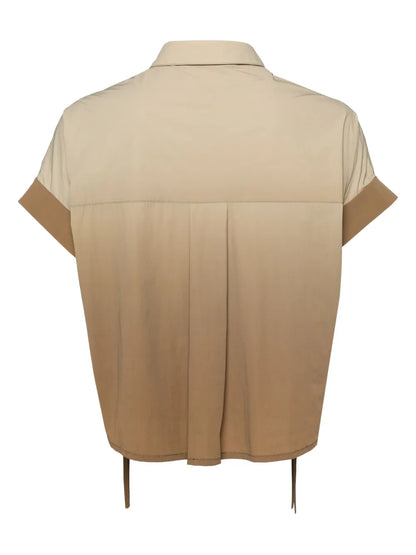 Ombré-Effect Cropped Shirt