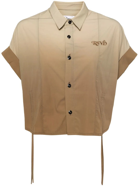Ombré-Effect Cropped Shirt