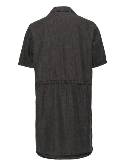 Logo-Appliqué Denim Shirtdress