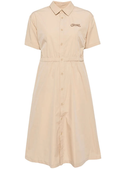 Logo Print Short Sleeve Dress