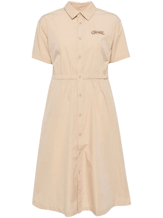 Logo Print Short Sleeve Dress