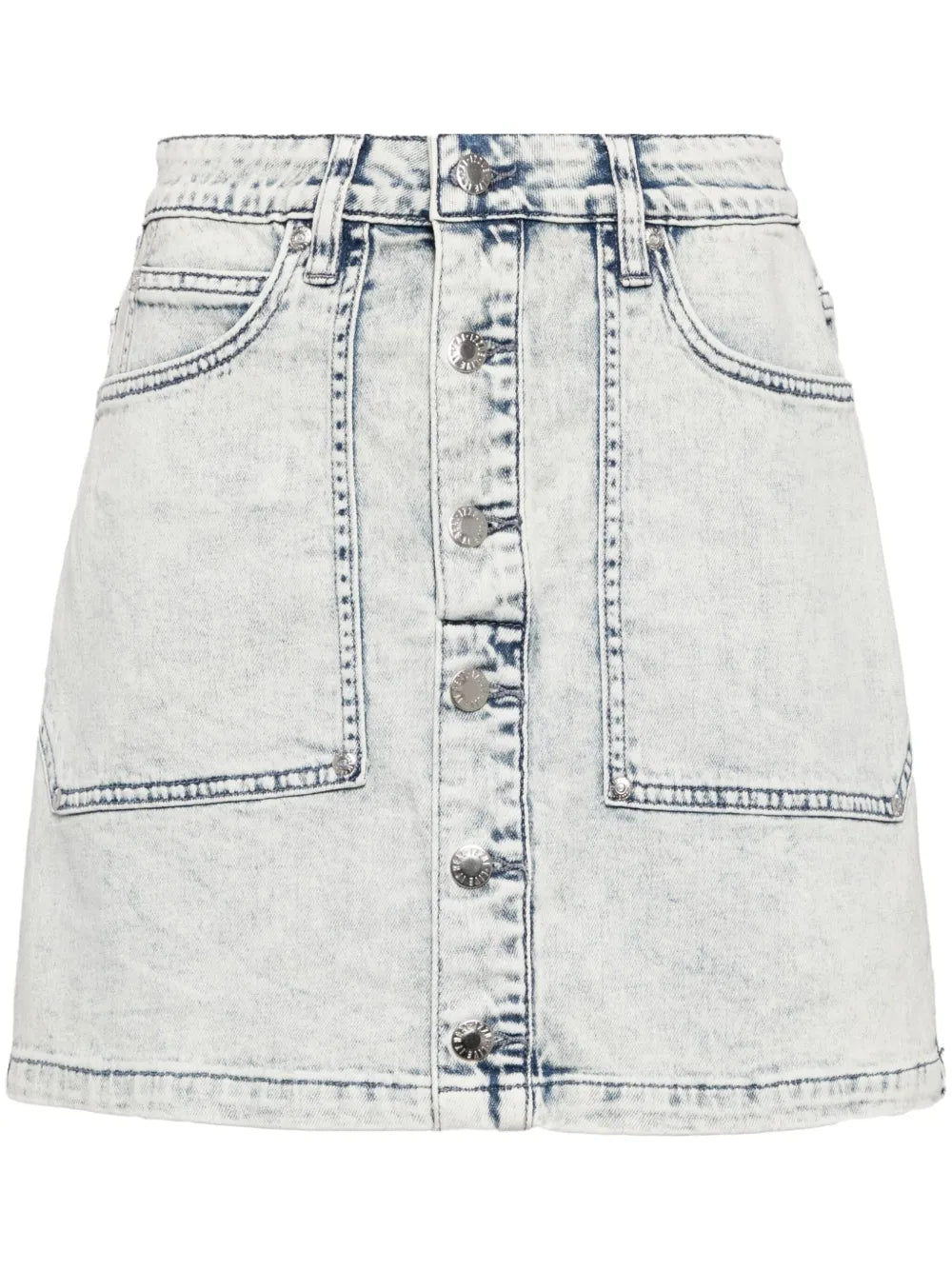 Washed Denim Miniskirt