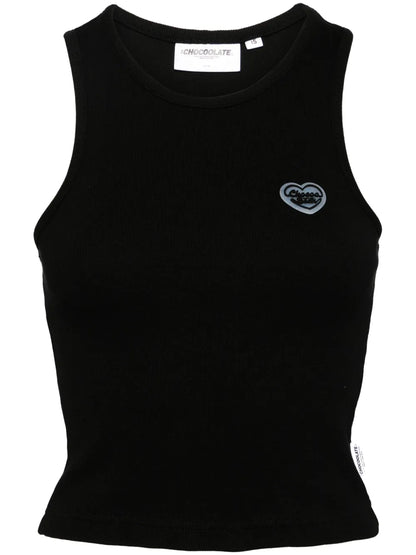 Logo Patch Cotton Tank Top