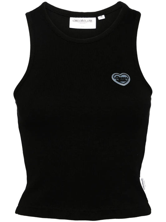 Logo Patch Cotton Tank Top