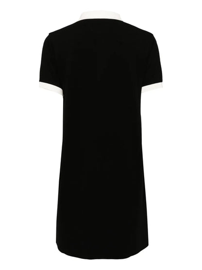 Logo Embroidered Short Sleeve Dress