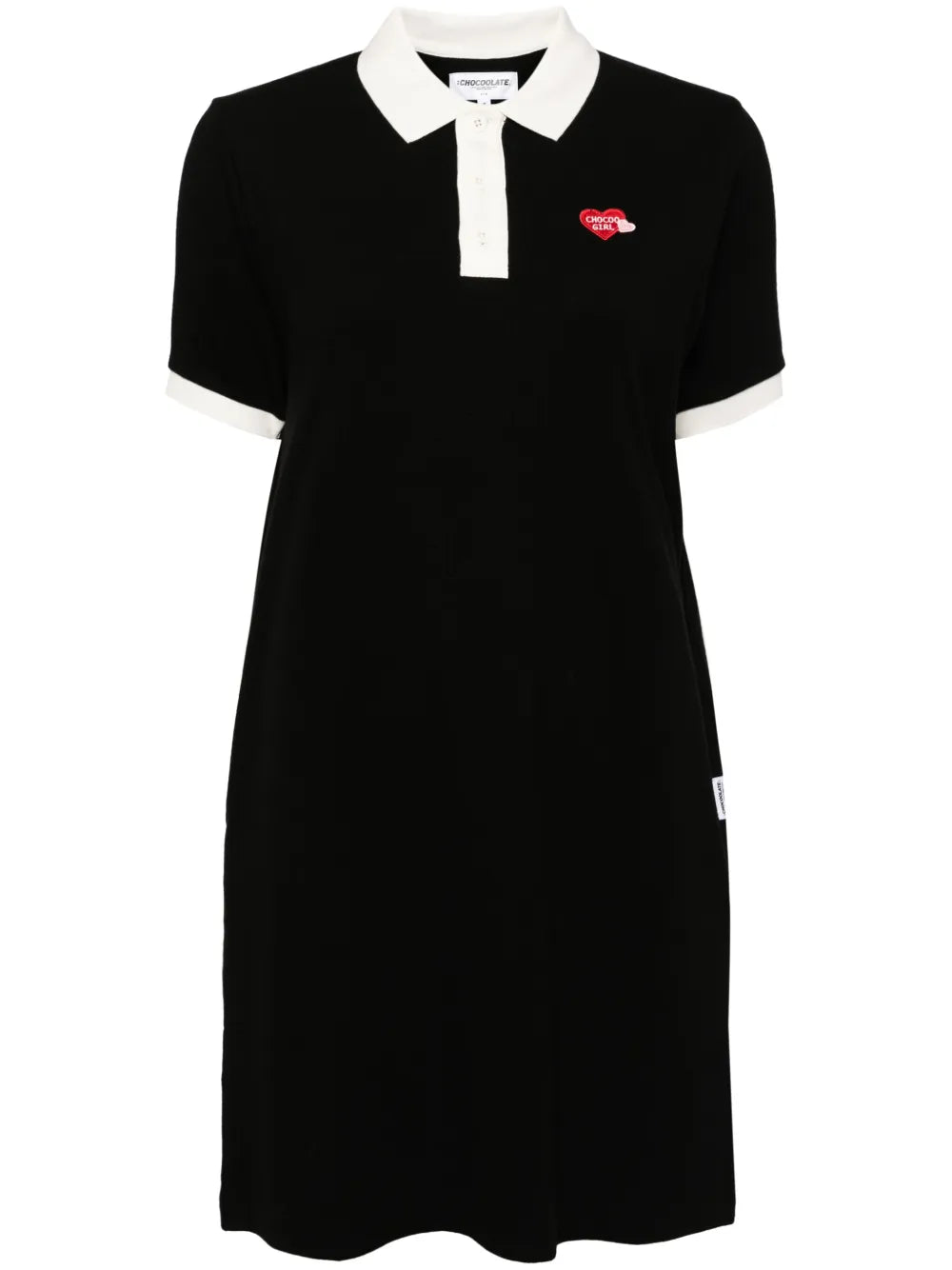 Logo Embroidered Short Sleeve Dress