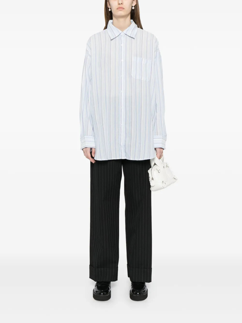 Striped Button-Up Shirt