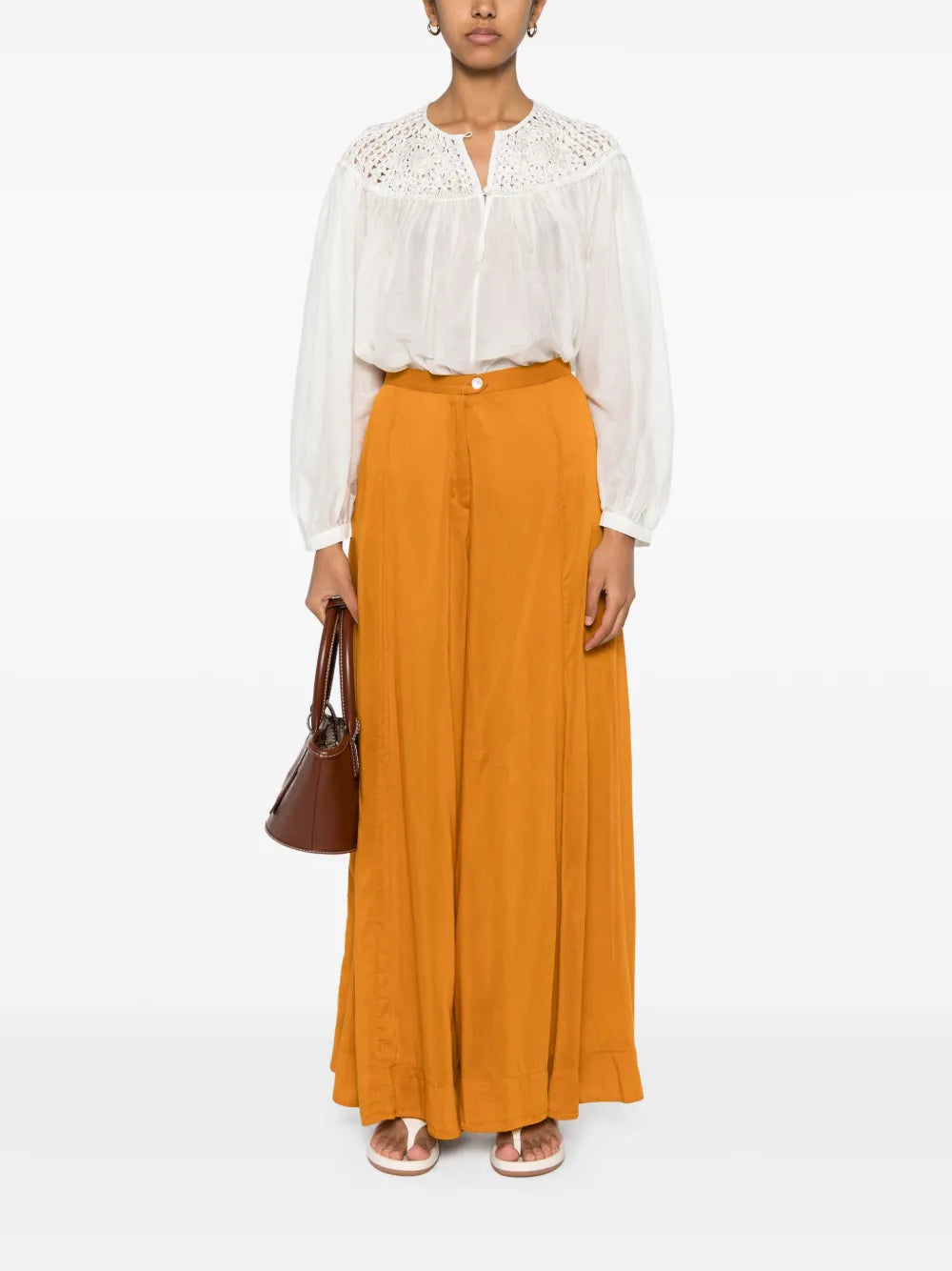 Pleat-Detailing Palazzo Pants