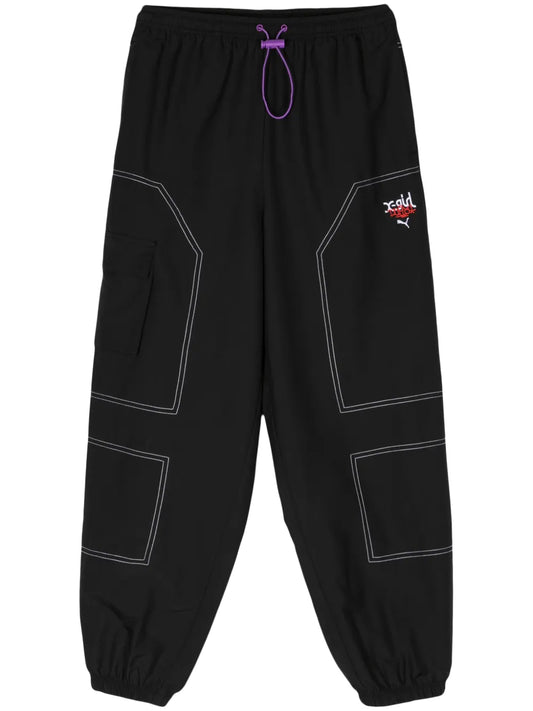 Decorative-Stitching Track Pants