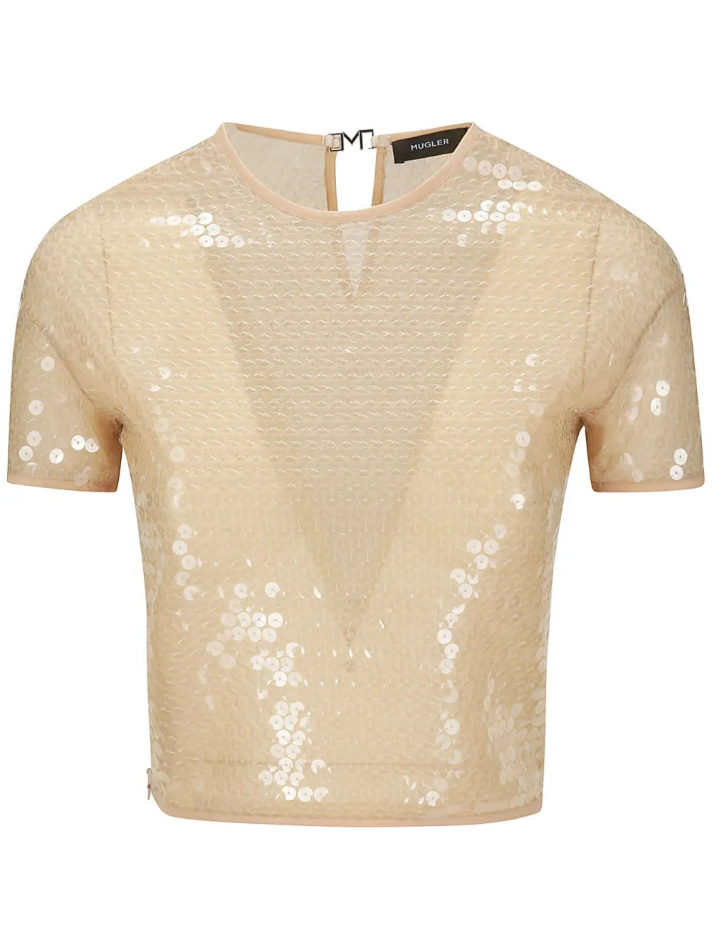 Short-Sleeved Sequinned Blouse