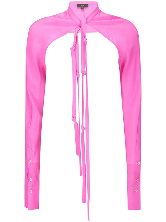 Collarless Silk Sleeves