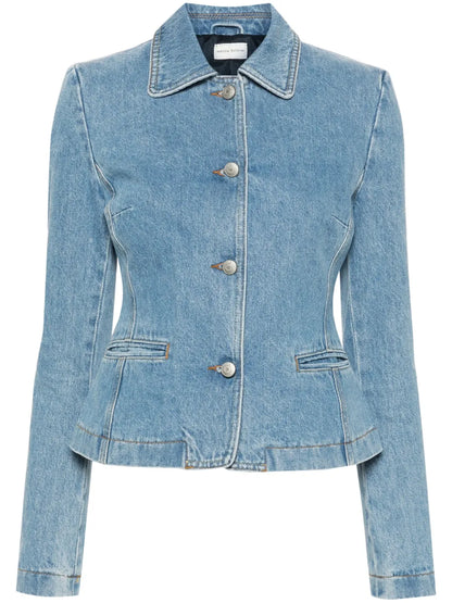 Peplum Denim Blazer