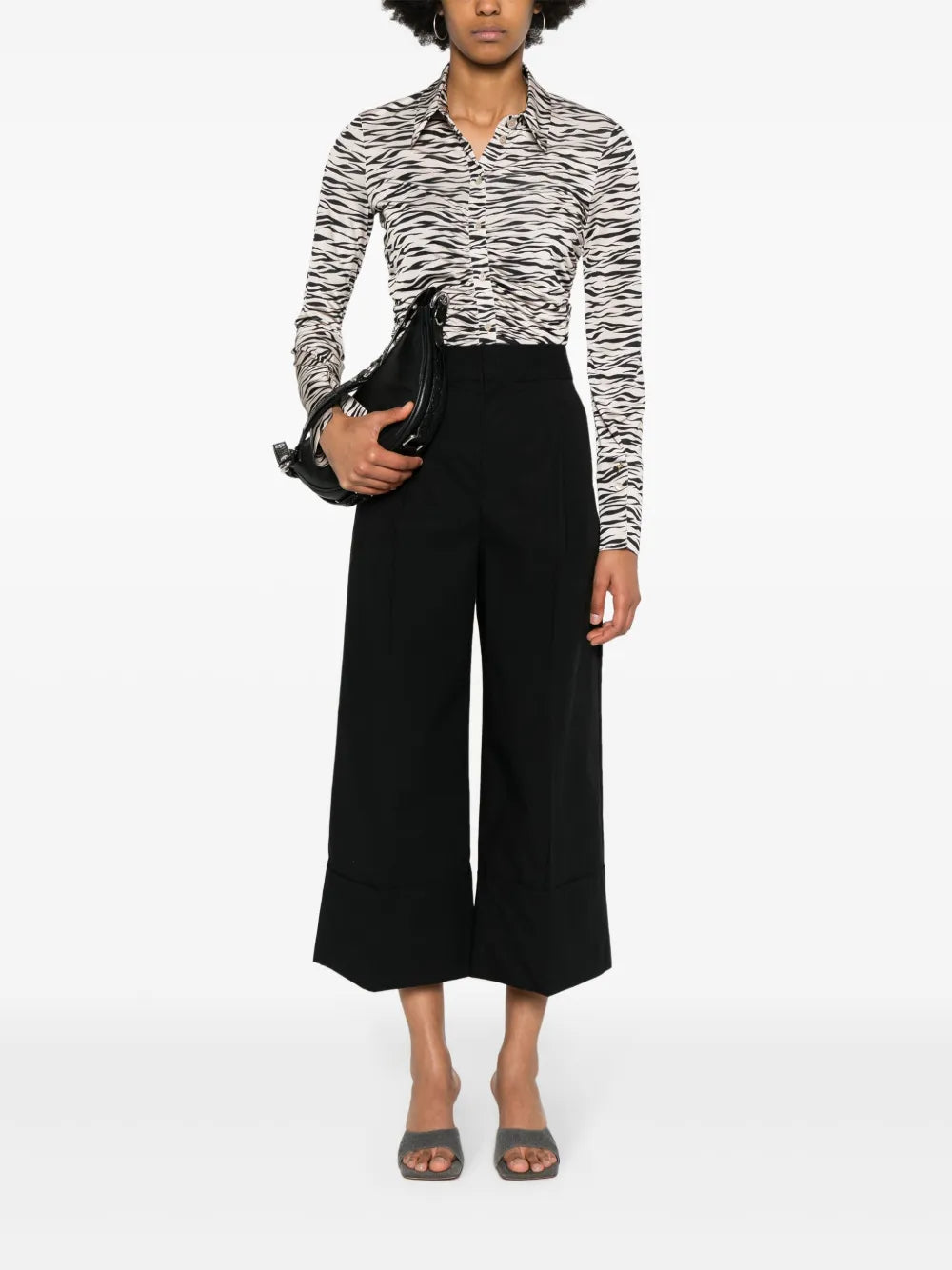 Cropped Straight Trousers