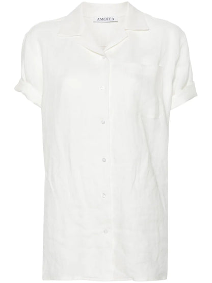 Short-Sleeve Linen Shirt