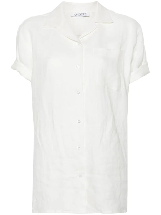 Short-Sleeve Linen Shirt