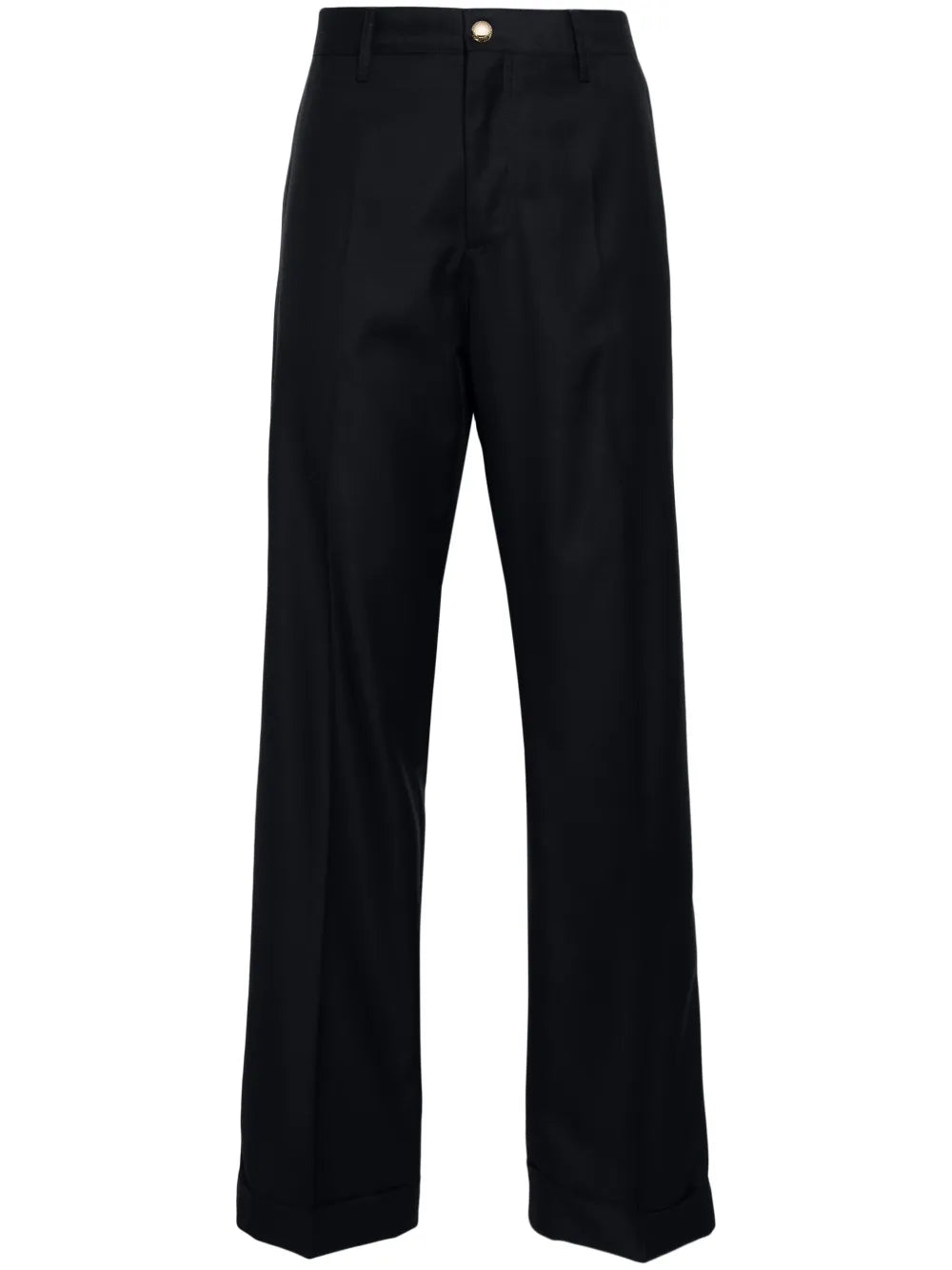 Cuffed Virgin Wool Tailored Trousers