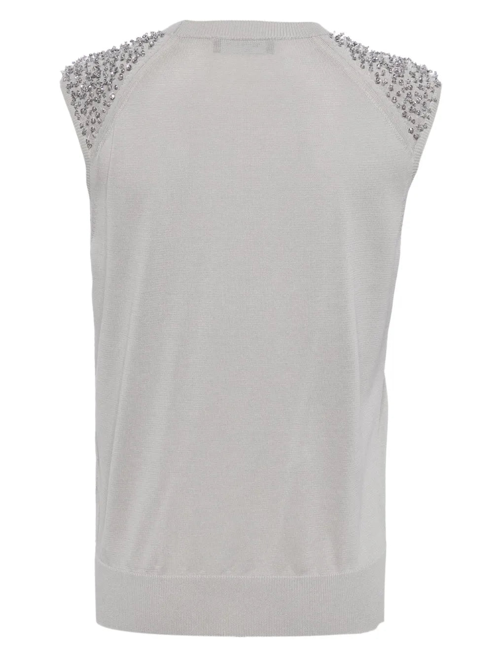 Sequin-Embellished Fine-Knit Top