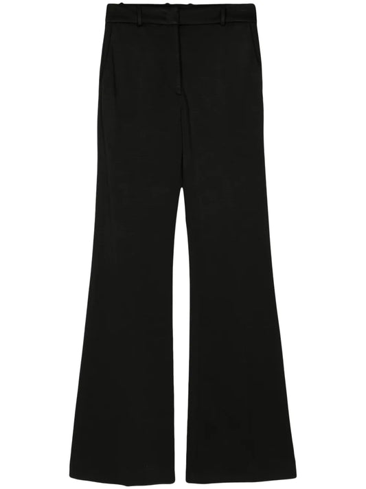 Mid-Rise Flared Trousers