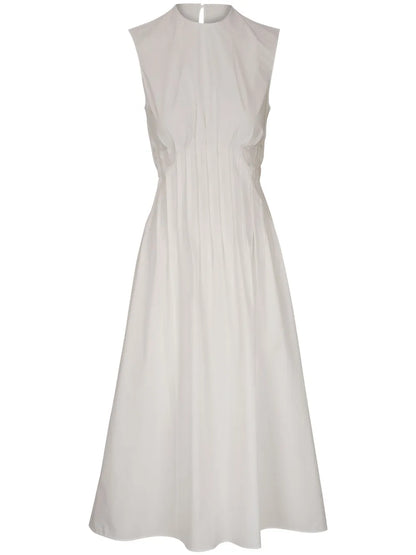 The Wes Pintuck-Detail Midi Dress