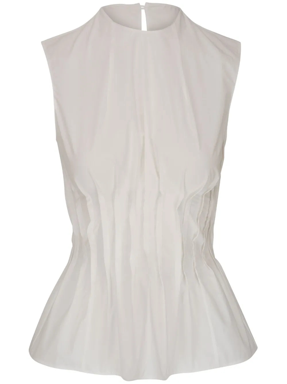 Westin Pleated Cotton-Poplin Top