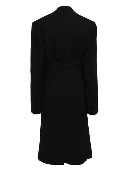 Panelled Single-Breasted Coat