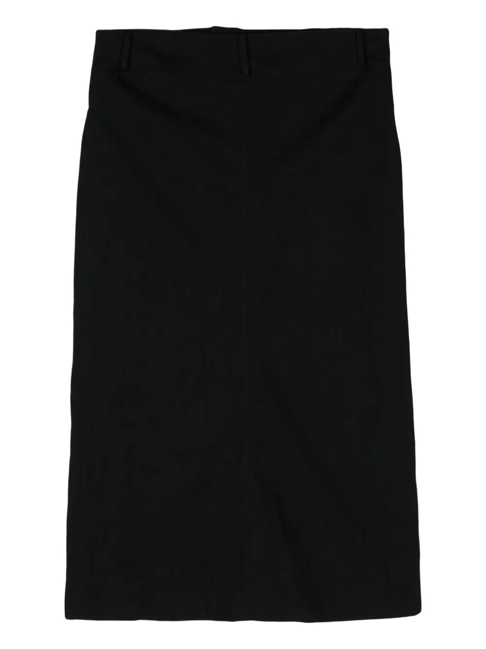 Side-Slit Denim Maxi Skirt
