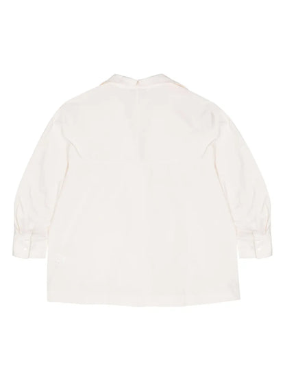 Knot-Detail Crinkled Shirt