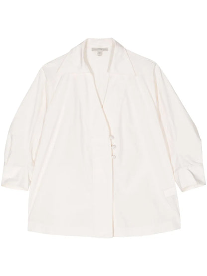 Knot-Detail Crinkled Shirt
