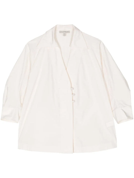 Knot-Detail Crinkled Shirt