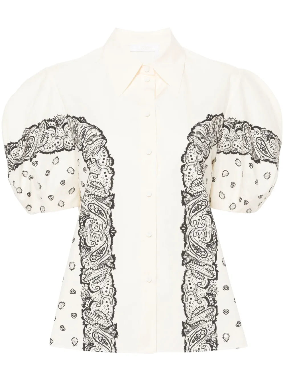 Bandana-Print Cotton Blouse
