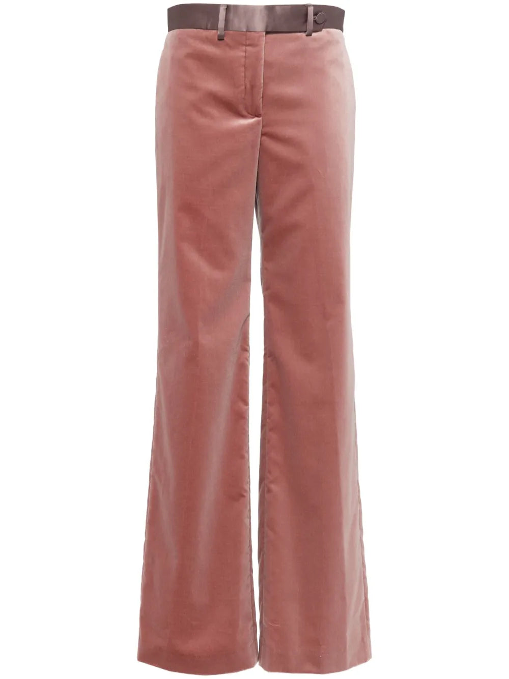 Velvet-Finish Cotton Trousers
