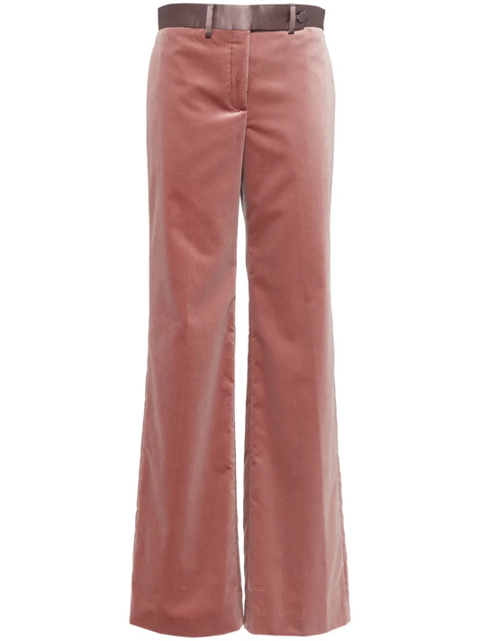 Velvet-Finish Cotton Trousers