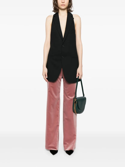 Velvet-Finish Cotton Trousers