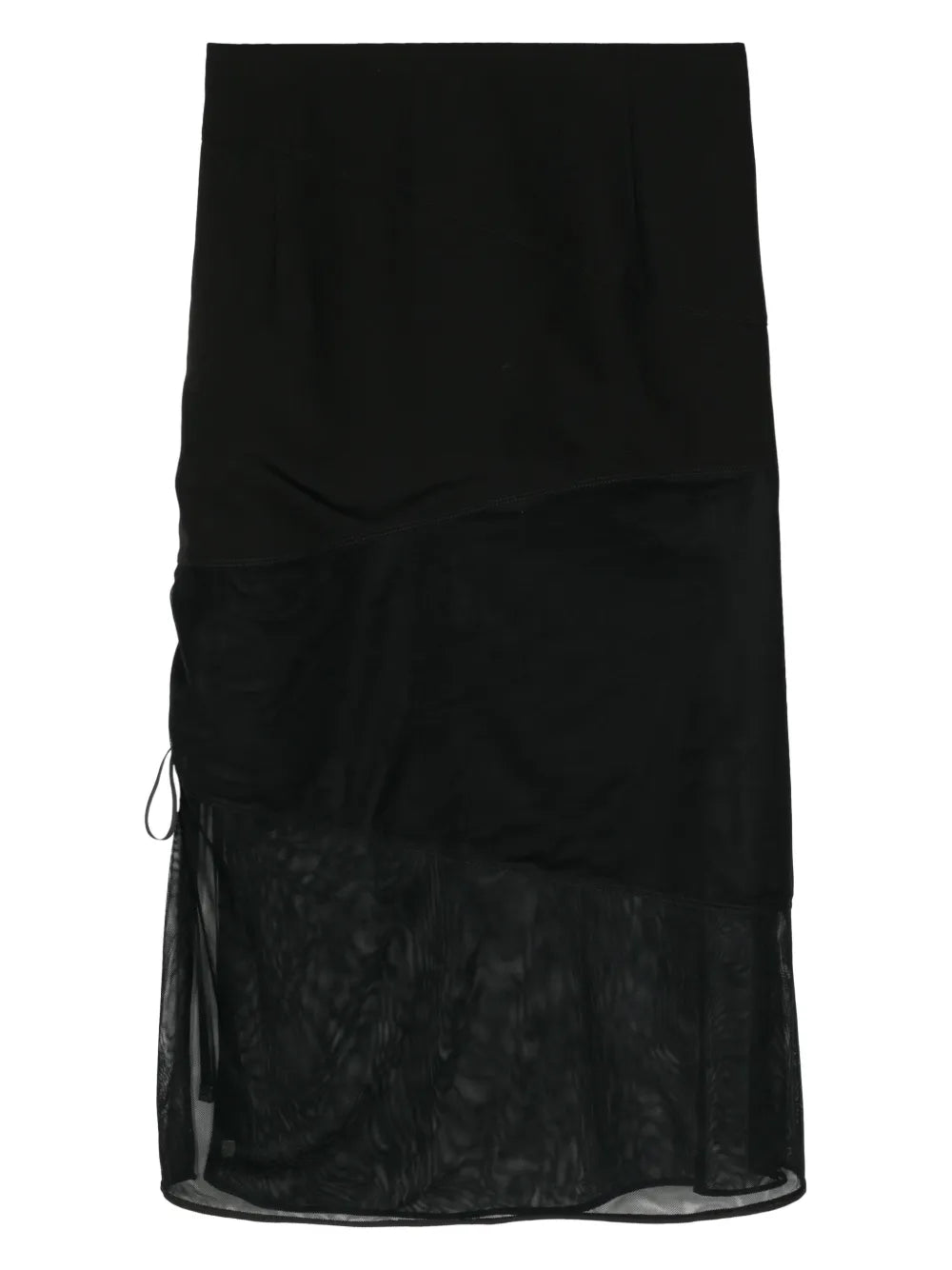 Panelled Wool Midi Skirt
