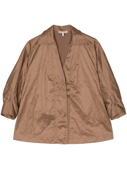 Knot-Detail Crinkled Shirt