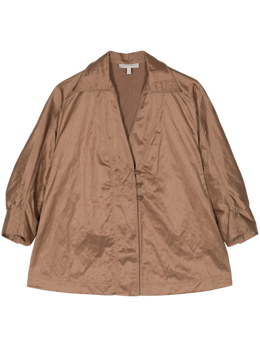 Knot-Detail Crinkled Shirt