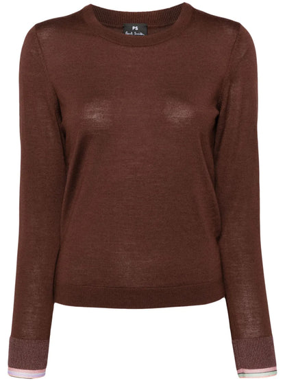 Ribbed-Edge Wool-Blend Jumper