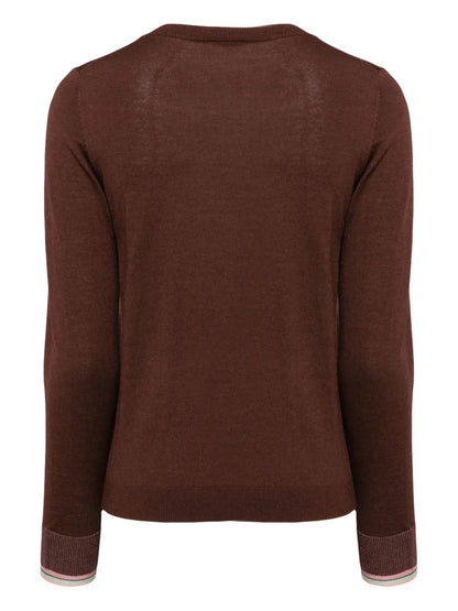 Ribbed-Edge Wool-Blend Jumper