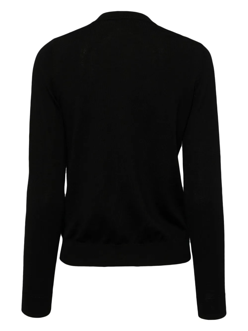 Ribbed-Edge Wool Cardigan